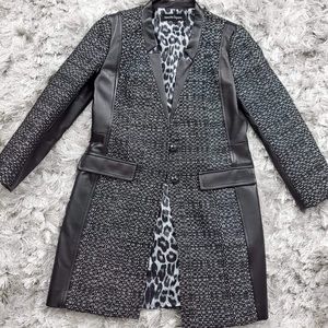 Nannette Lepore - Big Top Leather Trim Coat